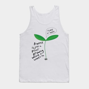 Weed with Speech Bubble Tank Top